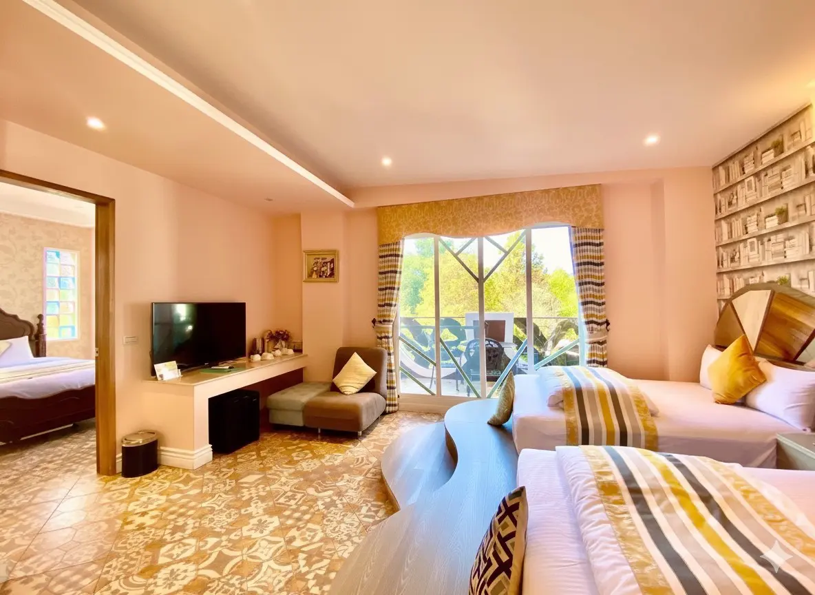 花園景觀四人房